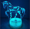HPBN8 Ltd Optical Illusions 3D Pferd Nacht Licht LED Lampen Tolle 7 Farbwechsel Berühren Tabelle Schreibtisch USB-Kabel für Kinder Schlafzimmer Geburtstagsgeschenke Geschenk