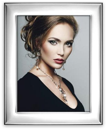 zep srl Cornice PIENZA da Tavolo in Silver Plated per foto 13x18, Posizionabile Orizzontalmente. Placcata Argento. Made in Italy