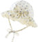 XIAOHAWANG Sommerhut Baby Mädchen UV Schutz Sonnenhut Mütze Baby Sommer Mützen Baumwolle Mit Schleife und Bindebändern (Beige Blume, L)