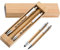 Holz Schreib-Set aus Bambus mit Gravur / Bleistift + Touchpenkugelschreiber