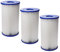 vhbw 3X Cartouches filtrantes Compatible avec Bestway Flowclear 58391, 9463 l/h Piscine Pompe de Filtration, Filtre à Eau Blanc/Bleu