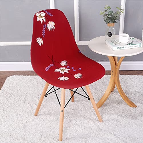 Highdi Schalenstuhl Bezug, Stuhlbezug 2/4/6 er Set Blumen Stuhlbezüge Stretch Esszimmerstühle Bezug Moderne Elastischer Stuhlhussen Abnehmbar Waschbar Küchenstühle Husse (bunt,6PCS)