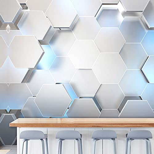 5D Géométrique Tridimensionnel Technologie Bosselée Fond D'Écran Internet Café Internet Gaming Décoratif Tissu Papier Peint 3D Salon TV Salle de Séjour Chambre à Coucher Mural Enfant-250cm×170cm