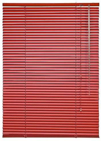 Sh000ad Aluminium Metall Jalousien,Rot Blackout Horizontal Jalousette,25mm Lamellen Home Office Seitenzugrollo,Sicht,Licht und Blendschutz,Alle Montageteile Enthalten,Breite x Höhe (110x200cm)