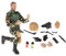 Harilla Realistisches Polizeisoldaten-Modellset, 12-Zoll-Actionfiguren-Spielset mit Zubehör, Modellsoldaten-Actionfigur im Maßstab 1:6 für Jungen und Mädchen, Grün B