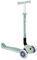 GLOBBER Primo Foldable Lights Eco Roller – Tretroller Kinder ab 3 Jahre - Scooter 120/80 mm - ABEC 5, 3-rädrig LED-Rollen– höhenverstellbar – Pistazie