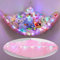 MHJY Toy Hammock for Stuffed Animals Soft Toy Storage Net with LED Light, Cuddly Toys Organizer Holder Large Corner Hanging Net Plush Macrame Kids Bedroom Nursery Furniture Room Decor