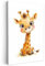 MuchoWow© Leinwandbild 40x60 cm Dekoration Kinderzimmer Bilder Pictures Wall Decoration Schlafzimmer Junge Wohnungs Deko Moderne Bild Giraffe - Portrait - Mädchen - Kinder - Tiere