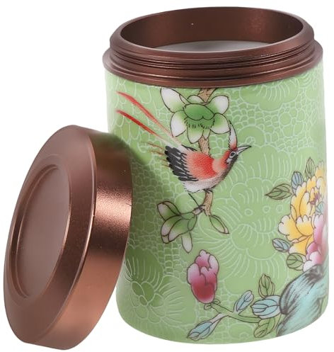 CRILSTYLEO Mini Boîte à Thé En Émail Pot De Thé Chinois Boîte De Bonbons Mini Boîtes à Thé Boîtes à Thé Japonaises Récipient à Pot De Nourriture Mini-conteneurs Boîte à Céramique