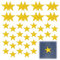 80 Pcs Mini 5 Star Iron on Patches - Gold Embroidered Appliques for Clothes, Hats, Jackets, Backpacks, Crafts - Sew on Embellishments (Yellow)