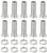 PATIKIL Kit Bulloni Esagonali M10x30mm e Dadi, 10 Set Viti Cave a Filettatura Fine Assortimento Bullone Testa Esagonale Attraverso Foro Fissaggio Lampadario Fasteners