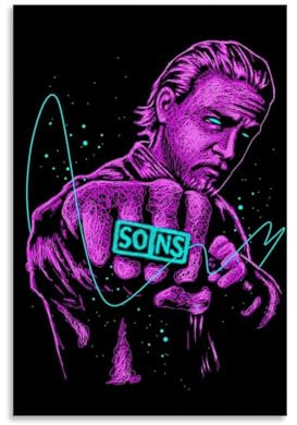 EGLOBICH Jax Teller Opie Winsto TV-Show-Poster, Wandkunst, dekoratives ästhetisches Leinwandposter, 20 x 30 cm, ungerahmt, Jax Teller Opie Winsto