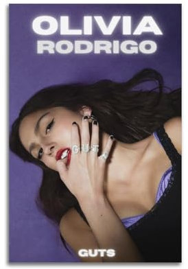 JUNZHAN Olivia Rodrigo Guts Album-Kunstposter, 30 x 45 cm, ungerahmt, für Wohnzimmer, Musikfan