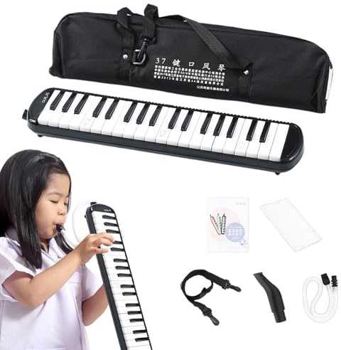 32 Tasten Melodica Instrument 32 Tasten Keyboard | Blasmusikinstrument Tragbare Tragetasche Inklusive, Kinder, Erwachsene, Anfänger, Schüler, Musikliebhaber, Musiker