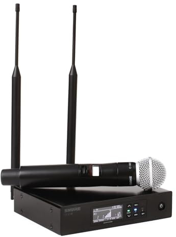 Shure QLX-D Digital Wireless System – QLXD24/SM58 Handheld Mic & QLXD4 Receiver, G50 Band 470-534MHz, Pro Audio Quality, Reliable Performance