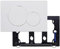 GuiMemi Push Plate Toilet Actuator Plate – Compatible with Geberit Sigma01 & Sigma30 & Sigma20 Frames, UP300, UP320, UP700, UP720 Cisterns – Double Flush Front Panel Replacement (White).