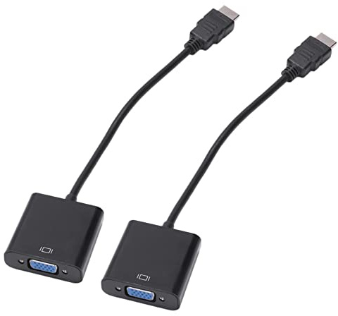 Uikdjgu 2X Male to VGA RGB Female Video Converter Adapter Male to Female Cable 1080P