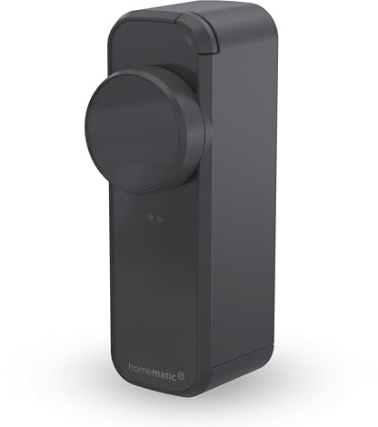 Homematic IP Türschlossantrieb – pro, anthrazit, Smart Home, permanente Türüberwachung, Smart Lock, elektronisches Türschloss, einfach nachrüsten, Tür steuern per App, Alexa & Google Home, 162500A0