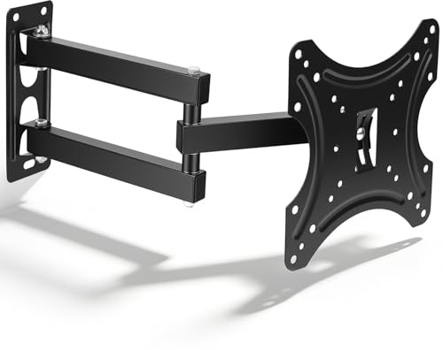 IYEREER Soporte TV Giratorio Pared 14‑42 Pulgadas, Carga 35kg | Compatible con pantallas planas y curvas, distancia VESA máxima 200×200 mm para instalación mural