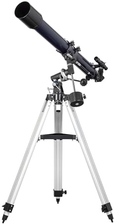 Levenhuk New Skyline Base 70/900 EQ1 Teleskop für Erwachsene und Anfänger | Achromatischer Refraktor, EQ1-Äquatorialmontierung, 2x Barlowlinse, Stativ Inklusive, Mond, Sonnensystem, Erdbeobachtung
