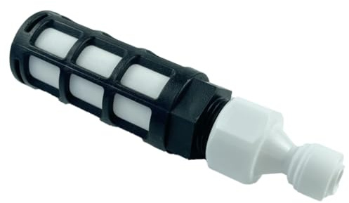 Sjfbebsy Inline-Wasserfilter, 4, 7 x 1, 2 Zoll Sedimentfilter aus PP-Baumwolle, 1/4 Zoll Schnellanschluss-Gartenschlauch