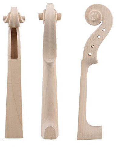 Yibuy Violinenhals/Geigenhals, von Hand geschnitzt, für Heimwerker, Geigenbauer 4/4