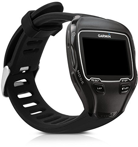 kwmobile Pulsera compatible con Garmin Forerunner 910XT correa - 1x Correas de silicona flexible - Tamaño ajustable - negro