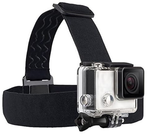 Adjustable Head Mount Strap Compatible with Gopro Hero 13 12 11 10 9/AKASO EK7000 Brave 4 Brave 7/Dji Osmo Action 5 Pro/Dji Osmo Action 4/WOLFANG/Surfola/APEXCAM/SJCAM Action Camera Elastic Headband