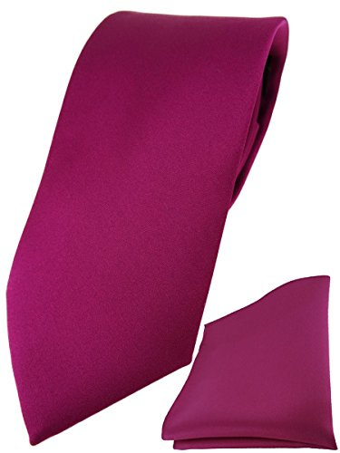 TigerTie Herren Krawatte – Klassische 7,5 cm Krawatte Designer Einstecktuch im einfarbigem Design, ideal für Geschäftstermine, festliche Anlässe und die Freizeit