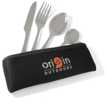BasicNature Biwak Dinner Besteckset Silber One Size