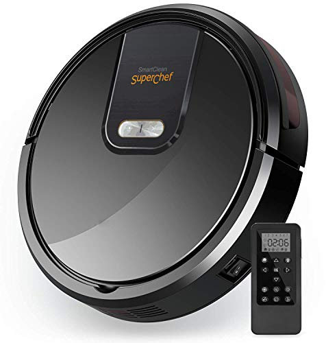 Superchef Robot Aspirador SF420 SmartClean, Navegación Inteligente Gyroscopica, Silencioso, 2600mAh, 1800kpa, para Suelos y alfombras.
