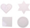 Gwxevce 4Pcs DIY Plantilla de Rompecabezas de Forma Transparente para 2.6mm Hama Beads Perler Beads