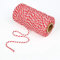 lovingmona Juteschnur 2mm 100m Bindfaden Jute Schnur Garten Diy Kordel für Dekorieren Geschenkverpackung DIY Handwerk Gartenarbeit Backen Metzgerei Rot Weiß