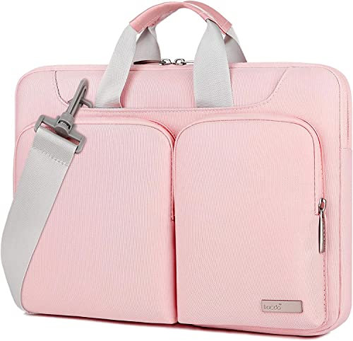 Lacdo 360° Protection 15.6 Pouce Housse Ordinateur Portable pour 15.6 Pouce ASUS Vivobook/TUF, HP Pavilion 15, Lenovo IdeaPad 15 / Legion 5, Acer Aspire 3 5 7 Chromebook Imperméable Antichoc, Rose
