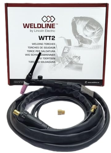 Lincoln Electric W10529-17-4V WTT2 Antorcha de Soldadura TIG, 17V, 135A, 4M