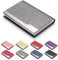 FACATH Porte-Cartes de Visite pour Femme, Porte-Cartes en métal, Porte-Carte Fin, Porte-Cartes de Visite pour Homme et Femme avec Fermeture magnétique - Gris