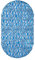 Relaxdays Badewannenmatte oval, BxT: 67 x 38 cm, waschbar, Massage, rutschfeste Badewanneneinlage, mit Saugnäpfen, blau, 1 Stück