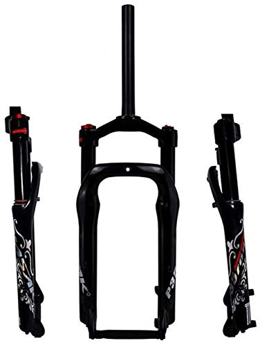 BMX Bike Suspension Fork 20 Inch Magnesium Alloy Travel 100mm Disc Brake Bicycles Air Fork 1-1/8 for 4.0 Fat Tires