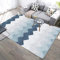 ZZYLCDT Teppich Wohnzimmer Dunkelblaues hellblaues weißes Dreieck,Spielmatte Krabbelunterlage Spielteppich Waschbar rutschfest Kinderteppich für Mädchen,Junge,Babyzimmer,Kinderzimmer 120 x 160 cm
