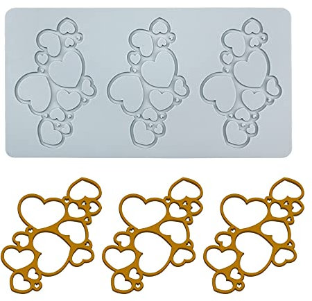 tapis dentelle Moule en silicone 3D en forme de Chaîne d'amour en forme pour chocolat, bonbons, fondant, décoration de cupcakes, desserts