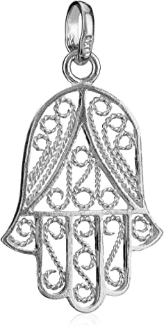 NKlaus Kettenanhänger Hand der Fatima, 925 Silber, klein, 19x15mm | 925 Sterling Silber; rhodiniert