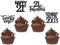 24 Stück 21st Geburtstag Tortendeko Straight Outta 2004 Cupcake Toppers Twenty-one Awesome Since 2004 Cupcake Picks 21 fabelhafte Tortendekorationen für 21. Geburtstag Schwarz