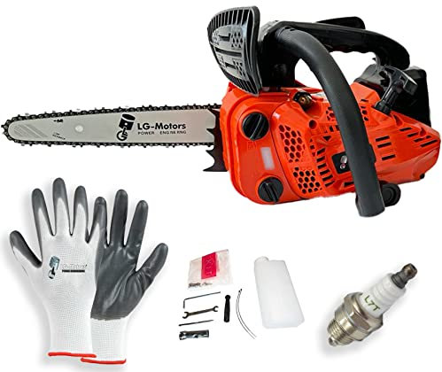MOTOSEGA DA POTATURA PICCOLA LEGGERA 25 CC 0,9 KW LAMA BARRA CARVING PASSO 1/4 AD UNA MANO
