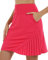 MoFiz Jupe Tennis Femme Élégant Taille Elastique Jupe Solide été Jupes avec Poche Skort Rose XL