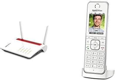 AVM FRITZ!Box 6850 5G Edition International, Modem Router 5G con Wi-Fi Dual Band fino a 1.266 Mbit/s, Mesh, 4x Gigabit Lan, 1x USB 3.0 + AVM FRITZ!Fon C6, Telefono Cordless DECT, bianco