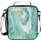 Mnsruu Girls Lunch Bags, Turquoise Marble Texture Insulated Thermal Packed Lunch Box Hot Cool Frozen Food for Women Kids