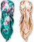 SATINIOR Seidiges Kopftuch, 89,9 cm, 2 Stück, groß, quadratisch, zum Schlafen, Haarwickeln, Satin-Schal für Damen (elegante Farbe, anmutiger Stil), Elegante Farbe., Graceful Style