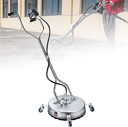 21 Inch Trigger Rotary Floor Surface Cleaner,Flat Surface Cleaner for Pressure Washer 4000psi Pressure with 3/8 Quick Connector Surface Cleaner with Casters for Driveways, Block Paving, Patio, Decks