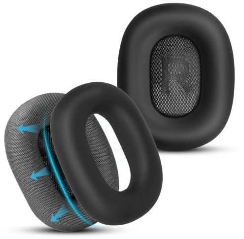 Silikon Schutz Abdeckungen Hülle für Apple AirPods Max Ohrpolster Polster 2 Stück, Zubehör für AirPods Max, Kieselgel Abdeckungsschutz für Ohrmuschel, Schweißfest Schutzhülle Hüllen, Schwarz