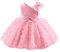 IBTOM Castle Robe Bapteme B�b� Fille Fleur Broderie Bowknot Princesse Tulle Tutu Demoiselle d'honneur Mariage Ceremonie Anniversaire Robe de Bal Soir�e Cadeau A-Rose 9-12 Mois